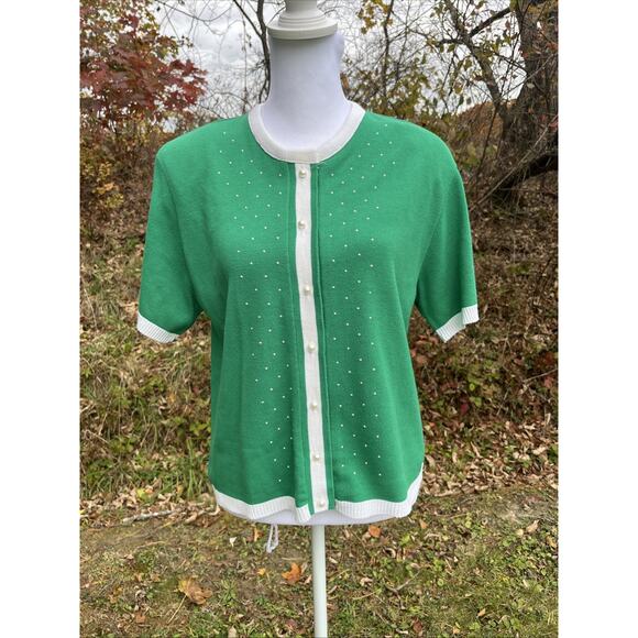 Short Sleeve Women’s Cardigan Sweater - Picture 1 of 11
